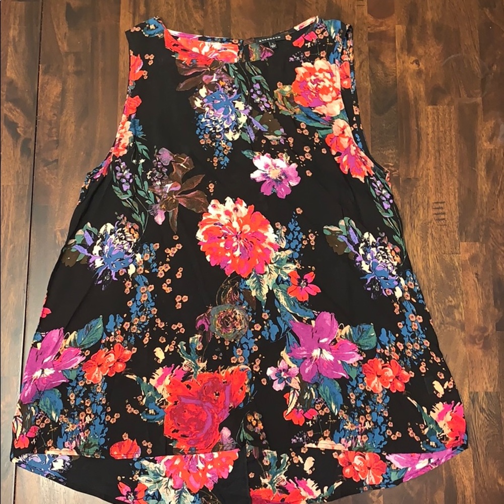 Floral blouse tank top